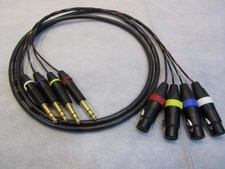 Canare MR202-4AT 4 Channel Balanced Studio Snake Cable, XLR-F to TRS-M, 4 ft.