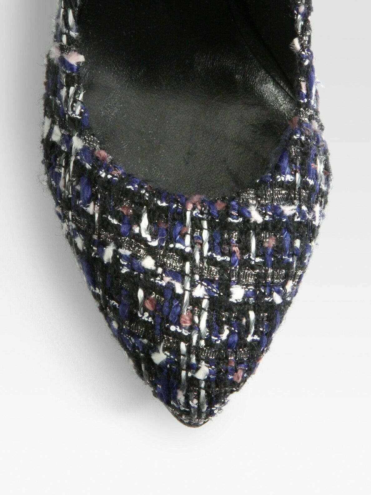 Tory Burch Peggy Tweed and Suede Platform 125 MM Pumps Shoes in size US 9.5 thumbnail 2