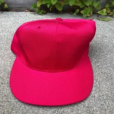 OTTO Blank Snapback Hat Men's Red Adjustable Cap Plain