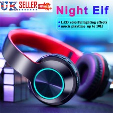 Wireless Bluetooth 5.1 Headphones Noise Cancelling Over-Ear Stereo Earphones UK~