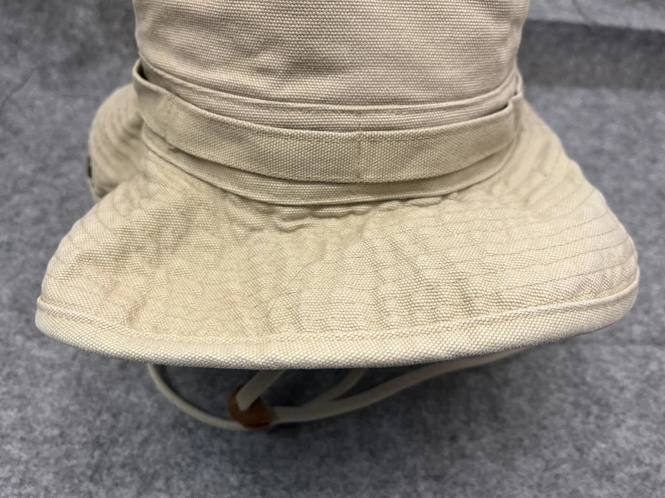 Sombrero para el sol Drew Pearson cubo adulto extra grande beige algodón peces caminata campamento Foto 3 de 4