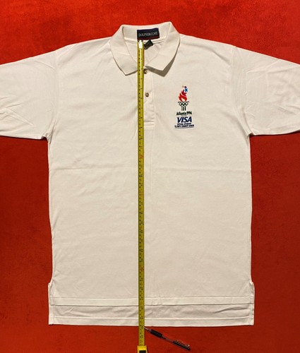 Vintage Dolphin Cove Sommer Olympische Spiele Atlanta 1996 Herren Poloshirt Größe L USA - Bild 15 von 16