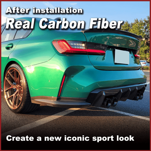 Carbon Heck Stoßstangen Splitter Flaps Seite Canards Passt für BMW G80 M3 21-24 - Picture 2 of 13