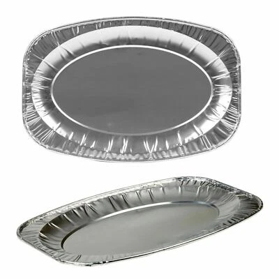 Large Aluminium Foil Platters 22" Buffet Disposable Catering Food Tray Plate New