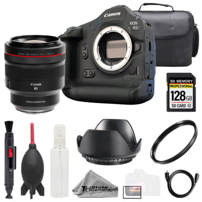 Canon EOS R1 + RF 85mm f/1.2 L USM DS Lens +128GB+UV Filter- Basic Kit
