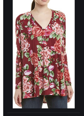 Anthropologie Show Me Your Mumu Skylar Slouch OVERSIZE Fresh Floral Top NEW XS