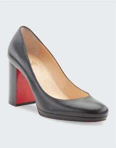 small block heel black shoes