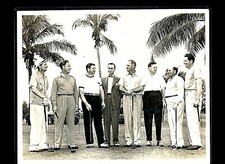 Jimmie Foxx C 1930's Golf Outing Miami News Service Photograph 8x10 Sepia  