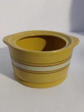 Over and Back Stoneware Yellow Ware Repro *Replacement Bowl Bottom White Stripes
