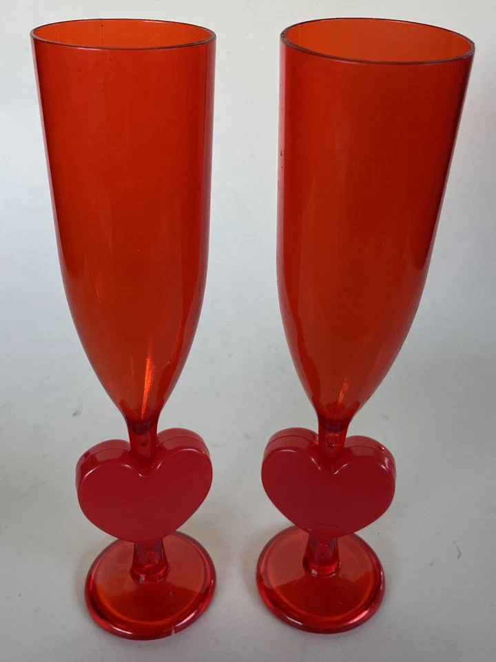 VALENTINES DAY Decorations 3D Cutouts TREAT BAGS Plates HEART Champagne Glasses - Image 3 of 4