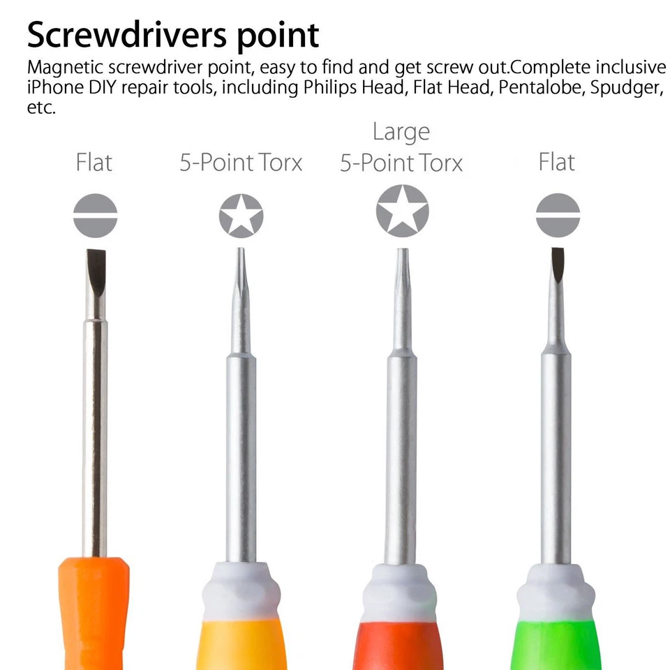 Mobile Cell Phone Screen Opening Repair Tools Kit Screwdriver Set for iPhone 8 7 - Image 4 of 4