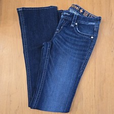 Rock Revival Klarry Boot Jeans Women's Size 28 EUC Clean Western Dark Wash