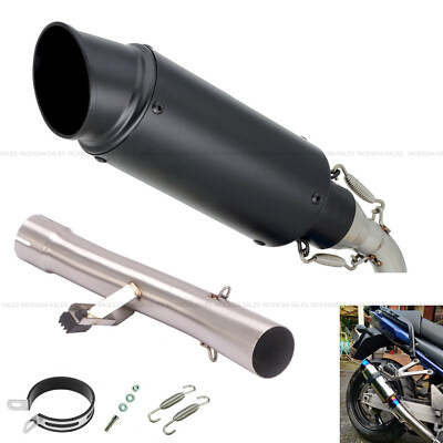 Exhaust for Suzuki GSF650 GSF1250 Bandit Black GP Slip on 2007-2016