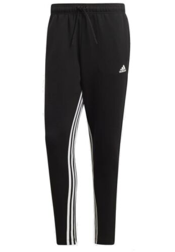 Mens Adidas Slim Fit Tracksuit Jogging Bottoms Joggers Track Pants - Black - Picture 1 of 4