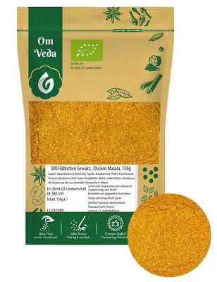 OmVeda BIO Butter Chicken Masala 150g/500g | Indische Gewürzmischung Vegan