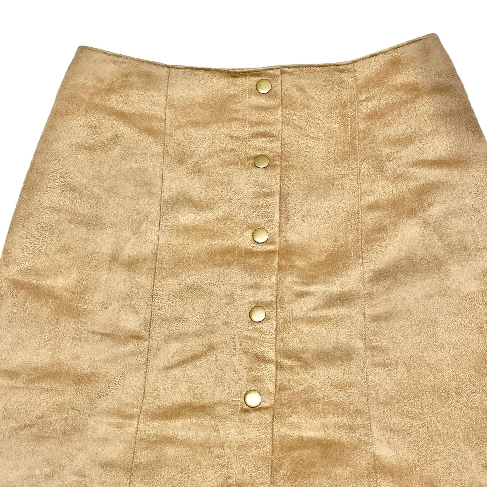 Gonna donna Gap ecopelle scamosciata linea A taglia 0 marrone foderata conceria fila chiusura zip