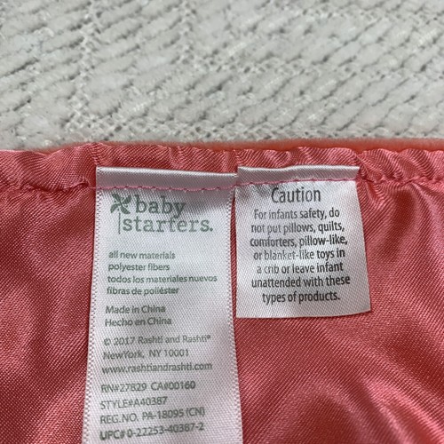Baby Starters My First Doll Lovey Security Blanket Pink Plush Rattle Pink - Picture 12 of 12