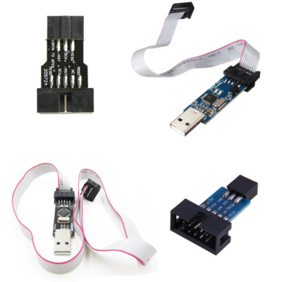 STK500 USBASP AVR Programmer Adapter Board USB 10Pin to 6Pin Adapter For Arduino