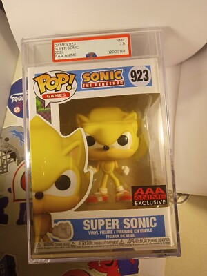Graded Super Sonic Games 923 AAA Anime Exclusive Funko Pop! PSA 7.5 NM+