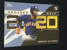 Yordan Alvarez 2020 Topps Series 1 Decade's Next Blue Rookie Parallel Astros