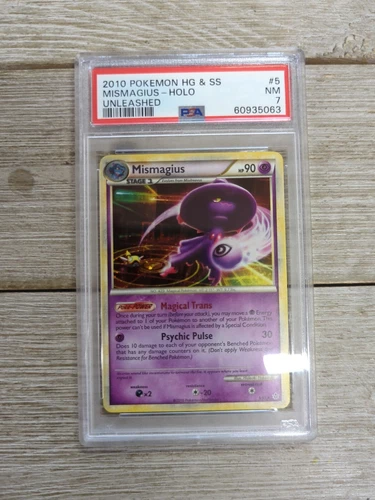 PSA 7 Graded 2010 Pokemon HG & SS Mismagius - Holo Unleashed #5