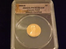 1993- S   1 C         Penny          ANACS  PR 70 DCAM