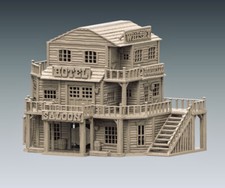 Black Scorpion Miniatures Town Saloon Inn Salvaje Viejo Oeste Edificio Terreno Paisaje