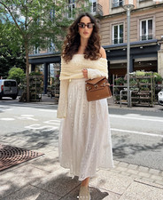 NWT ZARA SS24 EMBROIDERED EYELET SKIRT ZW COLLECTION WHITE  3370/011