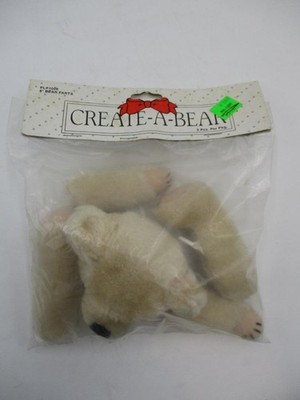 Vtg Create-a-Bear Hinged Teddy Bear Parts Plush 8'' Bear Parts Make your own