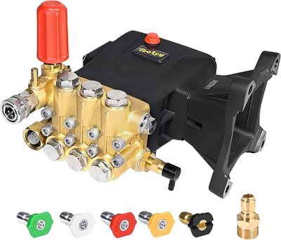 #ad #ad TOOLCY 4200 PSI Triplex Pressure Washer Pump 1quot; Shaft Horizontal Plunger 4.4 GPM $199.99