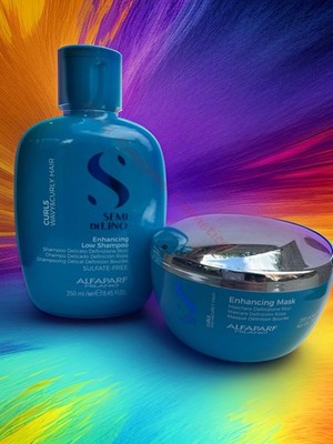 Alfaparf Semi Di Lino Curls Enhancing Shampoo 250ml & Maske 200ml