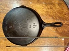 Griswold Big Block Slant Erie # 8 Cast Iron Skillet Sits Flat