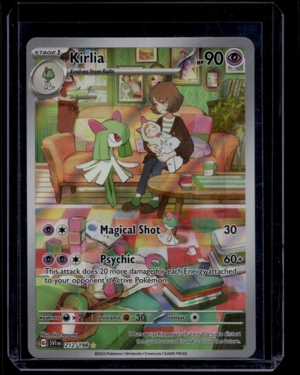 Pokemon TCG Kirlia 212/198 Scarlet & Violet Base Set Illustration Rare NM