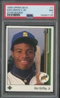 1989 Upper Deck KEN GRIFFEY JR #1 RC Star Rookie Seattle Mariners PSA 7 JG1