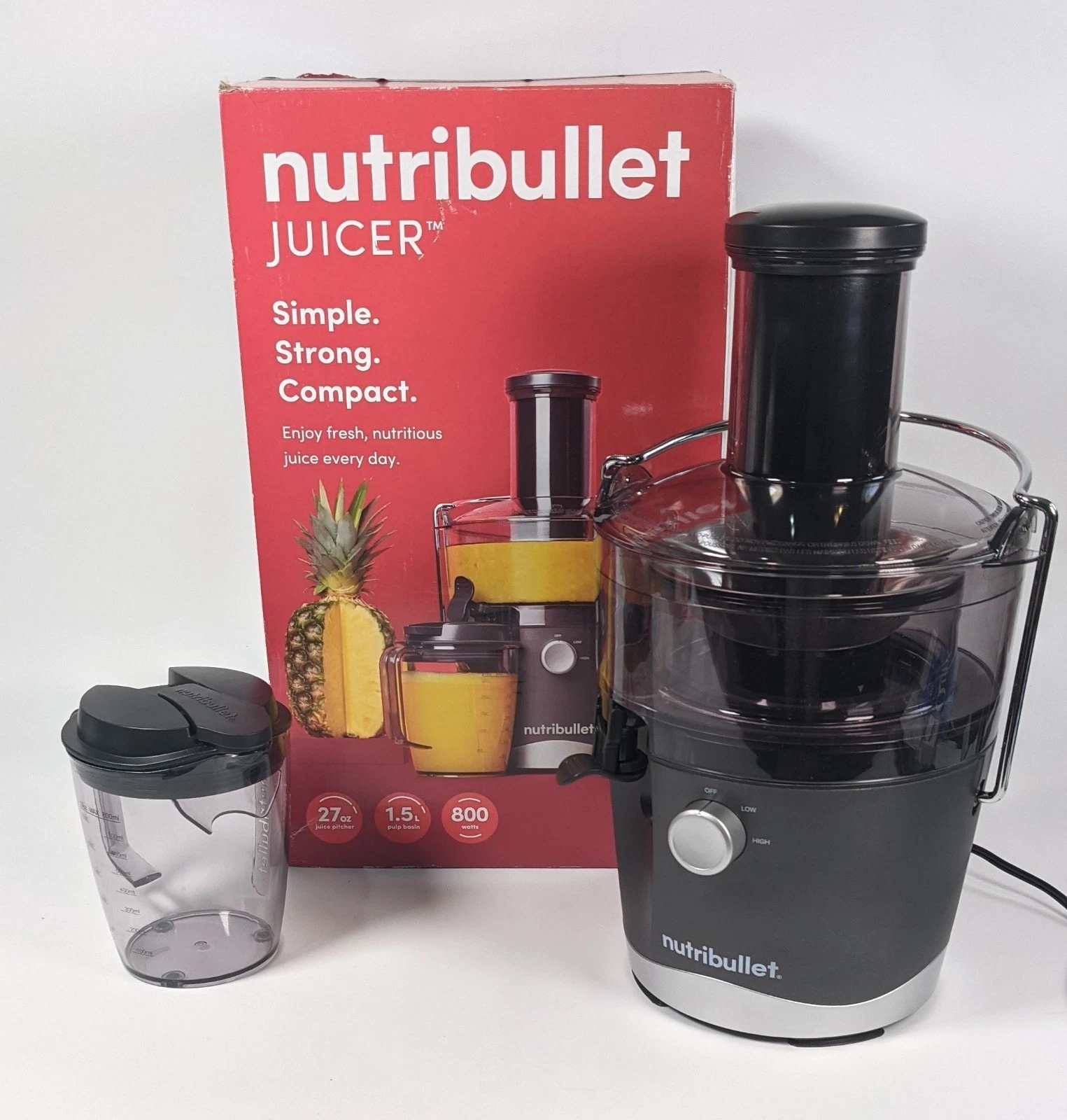 Nutribullet Juicer, 27oz Juice Pitcher 2-Speed Electric Juicer 800W Lightly Used