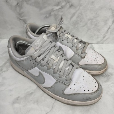 Nike Dunk Low Sneaker Grau Weiß Herren UK 10 Leder Sneaker DD1391-103