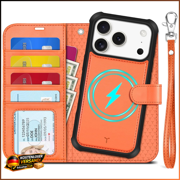HandyhüLle 2-In-1 Orange FüR Iphone 17 Pro 18 Pro 6,3 Zoll SchutzhüLle-image