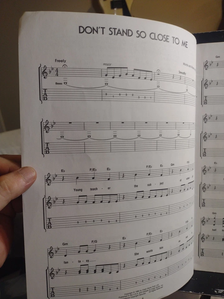 Police Songbook The Best Of Police Tab , Guitar Recorded Versions Tablature VG - Image 3 of 4