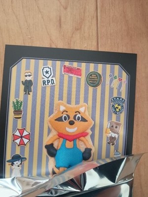 Resident Evil Raccoonkun Postkarte 30th Anniversary Capcom Store Sweets Theme