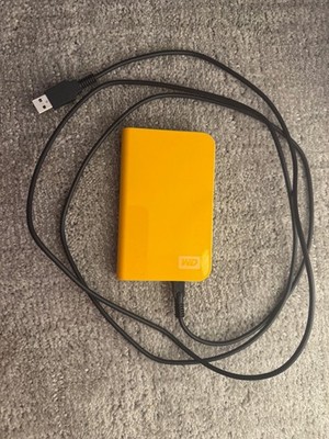 Western Digital WD My Passport 160GB Hard Drive with cable YELLOW Tested Working