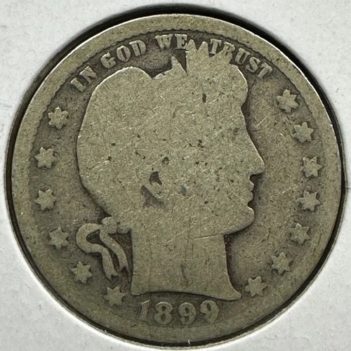 1899 25C Barber Quarter, Contains 0.1808oz of SILVER (87044)