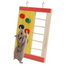Hypeety Pet Hamster Colorful Wooden Climbing Wall and Ladder