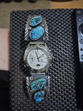 Turquoise Watch Tips W/classy Bulova Millenia Watch