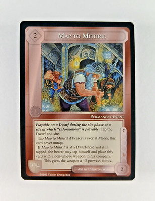 Map to Mithril - Middle Earth CCG card (1996 ICE) MECCG Dragons Resource LotR