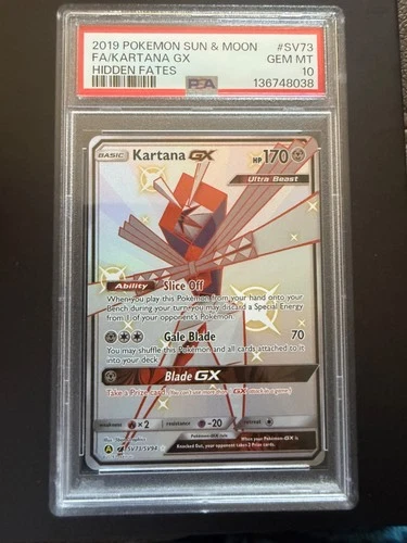 PSA 10 KARTANA GX SV73 POKEMON TCG 2019 SUN & MOON HIDDEN FATES