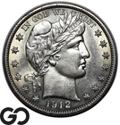 1912 Barber Half Dollar, Nice Choice BU++
