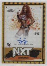 2025 Topps Chrome WWE NXT Gold Geometric Refractor /50 Jakara Jackson Auto