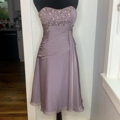 Sarah Danielle Evening dress lavender beaded sleeveless prom wedding cocktail 6