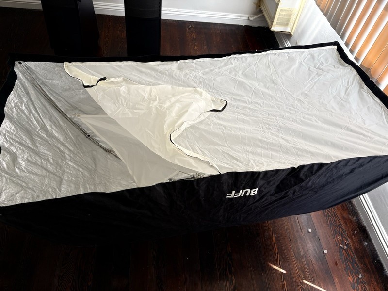 30x60 Buff Rectangular Softbox w/ Removable Diffuser Black/White/Silver