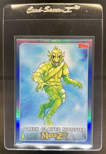 2022 Topps MetaZoo Wilderness Green Clawed Monster Foil Border #26